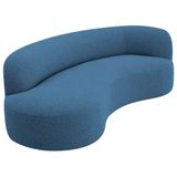 Divã Recamier Orgânico Tokyo 200cm Lado Esquerdo Linho - Amarena Móveis Cor Azul Royal