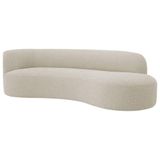 Divã Recamier Orgânico Tokyo 200cm Lado Direito Bouclé - Amarena Móveis Cor Bege