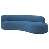 Divã Recamier Orgânico Tokyo 160cm Lado Direito Linho - Amarena Móveis Cor Azul Royal