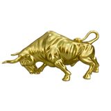 Estatueta Touro Wall Street Dourado Casa Escritório