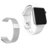 Relógio Smartwatch Iwo 7 Watch 5 Branco Android Ios + 1 Pulseira Extra De Aço Prata