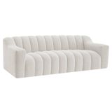 Sofá 2 Lugares Luxo Recepção Escritorio Sala Elegance 150cm Bouclé Branco