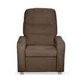 Cadeira Poltrona Do Papai Reclinável Confortável Suede Marrom