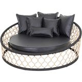 Chaise Sofá Em Alumínio E Corda Naútica Jardim, Piscina