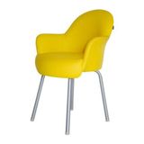 Poltrona Recepção De Escritório Recepção Komorory Amarelo