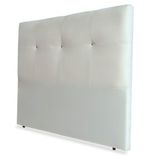 Cabeceira Casal Sofia Cama Box 140cm Corino Branco
