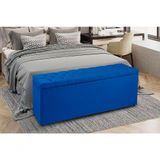 Recamier Baú 1,95m Madrid Suede Azul Marinho