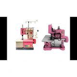 Galoneira 3 Agulhas + Overlock Semi Industrias Rosa 110v