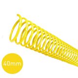 Espirais Para Encadernação Amarelo 40mm 350 Folhas 20 Und