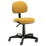 Cadeira Secretária Com Base Giratória Confort Plus Amarelo