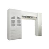 Quarto Modulado Infantil Guarda Roupa 02 Pts Eloísa Branco