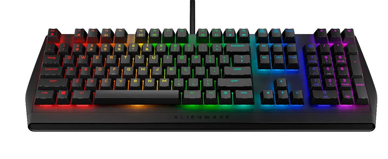 Teclado Para Jogos Alienware Aw410k Usb Rgb De Baixo Perfil