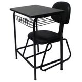 Mesa Escolar Com Cadeira De Escritório Mesa Escolar Preto