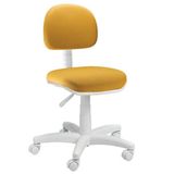 Cadeira Secretária Com Base Giratória Confort Plus Amarelo