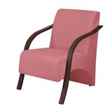Poltrona Vênus 1 Lugar Braço Madeira Rosa