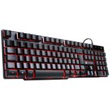 Teclado Gamer Hydra 107 Teclas + 12 Multimídia Com Led Verme