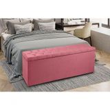 Recamier Baú 1,40m Madrid Suede Rosa