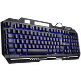 Teclado Gamer Shield Abnt2 Multimidia Led Azul 1.8 Metros Us