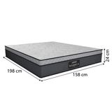 Cama Box Casal Queen Colchão Gazin Maximus Molas Ensacadas 158x198x62cm Cinza / Preto - Suporta até 120Kg por Pessoa