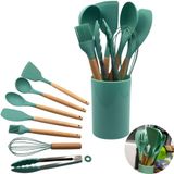 Kit Utensílios Cozinha 8 Peças Verde