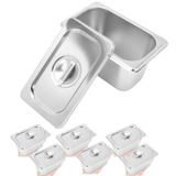 Cuba E Tampa Gastronômica Inox Gn 1-9 X100 Rechaud Kit 6 Pçs