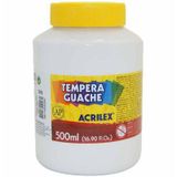 Tinta Guache Branco Acrilex 500Ml