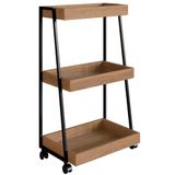 Carrinho Organizador Multiuso 03 Prateleiras P1032 Mel Pp Milani Store Mel