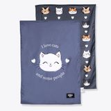 Manta Zonacriativa Pets Eu Amo Gatos Cinza