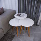 Trio Mesa De Canto 56cm X 45cm X 45cm Branco
