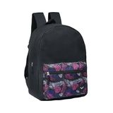 Mochila Escolar Juvenil Costas Preta Clássica Bolso Frontal Passeio Academia Trabalho Menina Menino