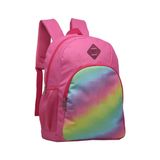 Mochila Escolar Juvenil Feminina Colegial Fundamental Médio Grande Bolso Frontal Lateral Fofa Menina