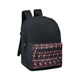 Mochila Escolar Juvenil Costas Preta Clássica Bolso Frontal Passeio Academia Trabalho Menina Menino