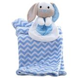 Manta Bebê Naninha Pelúcia Microfibra Macio Coelho Azul