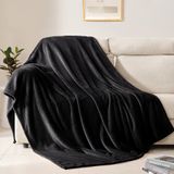 Cobertor Beautex Fleece Queen Size Super Soft Flanela Preto