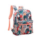 Mochila Escolar Juvenil Colegial Fundamental Médio Rosé Menina Feminina Passeio Colorida Resistente