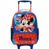 Mochila Escolar Minnie Tropical Rodinha Tam Grande Infantil