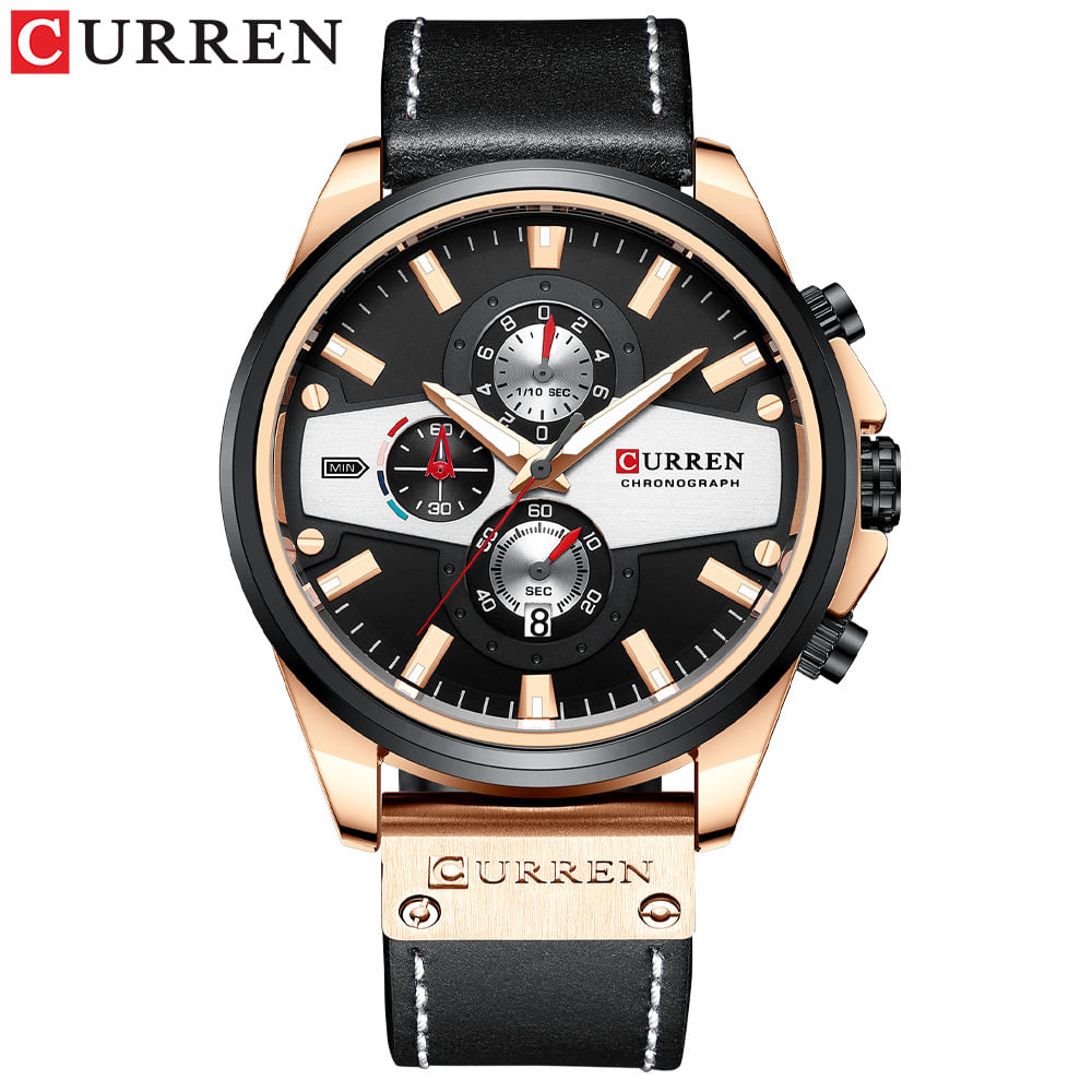 Relógio Curren/8394 Masculino Impermeável 30m Quartz Miyota Japan