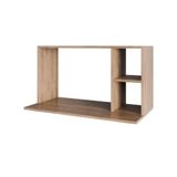 Suporte Microondas Com 2 Nichos Em Mdp Suspenso Zain 80cm M12 - D&#39;rossi Cor Freijó