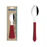 Conjunto De Colheres De Mesa Tramontina Leme Vermelho 3 Pçs