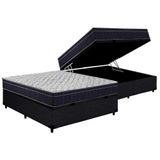 Cama Box Baú Casal: Colchão Espuma D45 Ortobom Airtech 150 + Base Crc Courano Black(138x188)