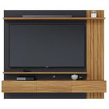 Painel Para Tv Home Suspenso Juriti 1.8 Noce Milano Preto Acetinado - Colibri