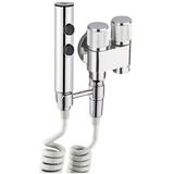 Ducha Higienica Inox Cromado 2 Modos Jato/spray 2 Saida Água