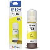 Refil Tinta Epson T504 Original 504 L4150 L4160 L6161 6171 Amarelo 1x Unidade