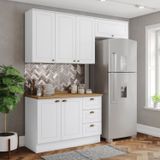 Cozinha Compacta 3 Peças 100% Mdf Com Tampo Americana Branco Hp/nature