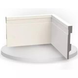 Barras De Rodapé Poliestireno 10cm Frisado Branco Kit Com 30