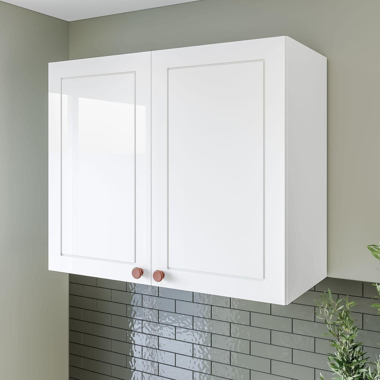 Armário Aéreo 2 Portas 80 Cm Pérola Yescasa Branco