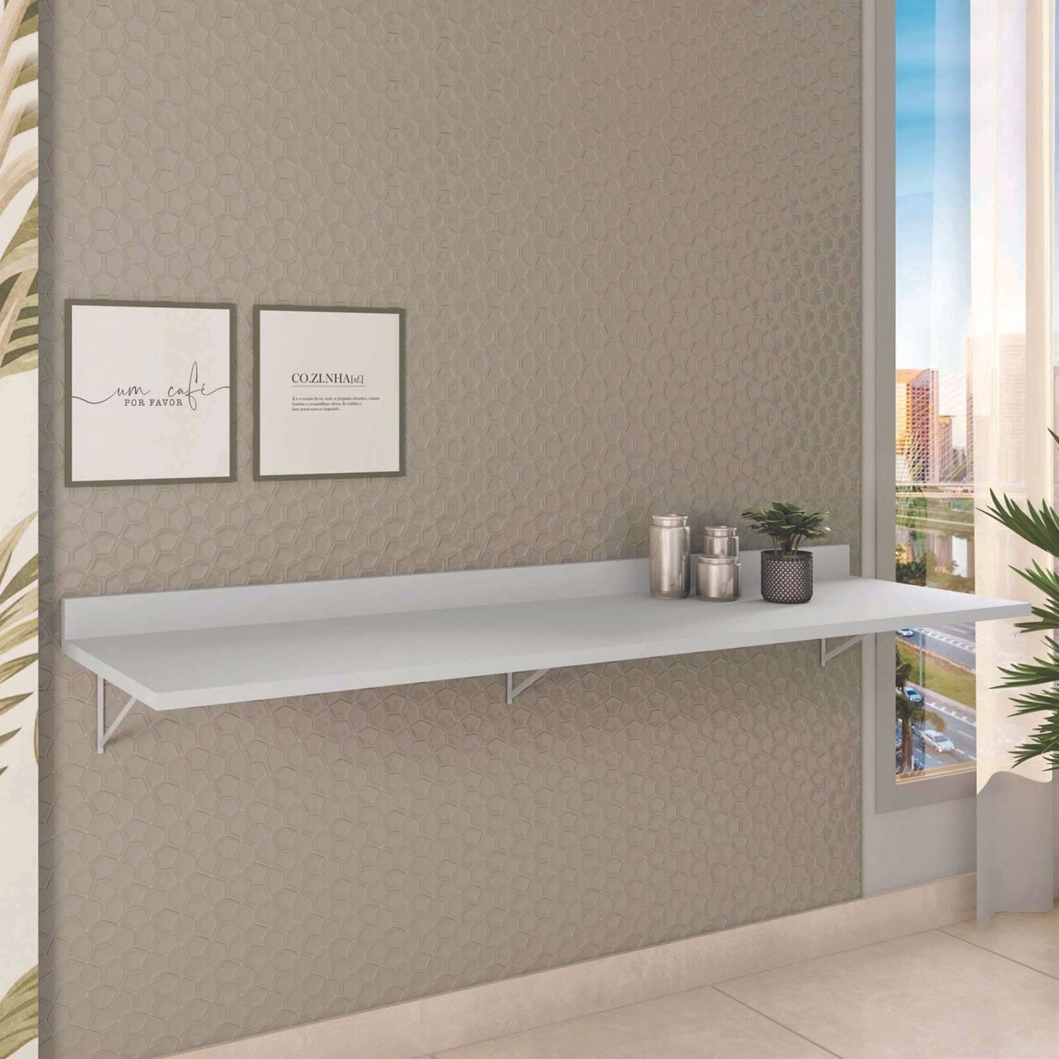 Tampo Para Balcão 180cm Berlim Branco Bp