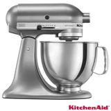 Batedeira Planetária Artisan KitchenAid Stand Mixer com 3 Batedores Silver