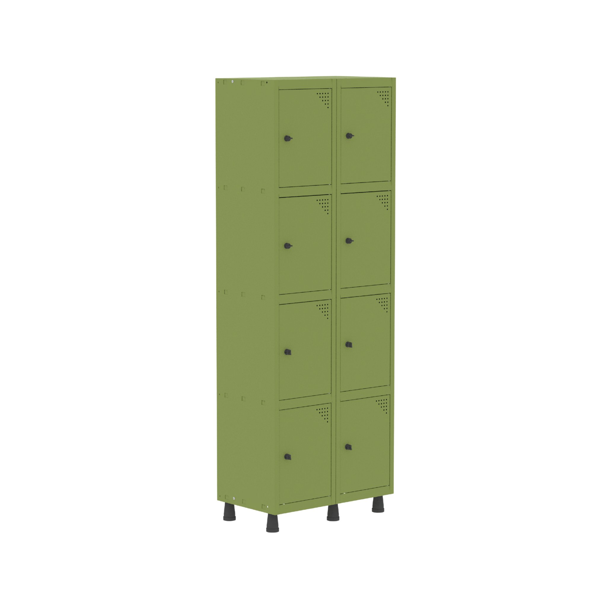 Armário Locker Roupeiro 8 Portas Aço Grp 502/8 Verde Miró