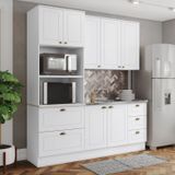 Cozinha Completa 3 Peças 100% Mdf Com Torre Quente Americana Branco Hp
